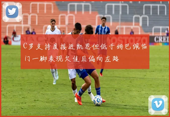 C罗支持度接近凯恩但低于姆巴佩临门一脚表现欠佳且偏向左路